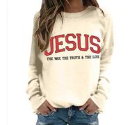 Women'S Sweatshirts Uk,Is My Everything Sweatshirt Womens Shirts Funny Christ Verse Long Sleeve Pullover Tops