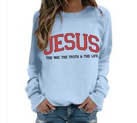 Women'S Sweatshirts Uk,Is My Everything Sweatshirt Womens Shirts Funny Christ Verse Long Sleeve Pullover Tops