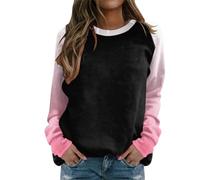 Women'S Sweatshirts,Women Raglan Crewneck Tops Gradient Solid Print Sweatshirts Top Long Sleeve Color Block Pullover Cute Clothing