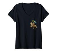 Womens Swedish Christian Catholic Crusader Knight - Sweden Flag V-Neck T-Shirt