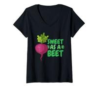 Womens Sweet As A Beet Healthy Beet Healthy Beetroot V-Neck T-Shirt