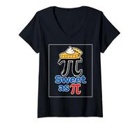 Women's Sweet as Pi Funny Math Pun Pi Day Joke V-Neck T-Shirt