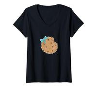 Womens Sweet Cookie Candy V-Neck T-Shirt
