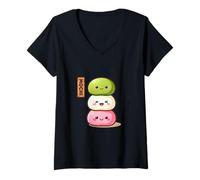 Womens Sweet Kawaii Cuisine V-Neck T-Shirt