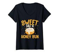 Women's Sweet Like A Honey Bun V-Neck T-Shirt