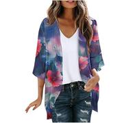 Women's Swim Cover-ups & Sarongs, Chiffon Kimono Cardigans Beach Cover Up Kimonos Shawl Blouse Loose Open Front Kimono Cover ups Ladies Summer Dressy Top Bikini Cover Up Swimwear Beachwear
