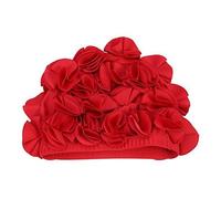 Womens Swim Floral Swim for Womens, Vintage Style, Swimming/Bathing, Pretty Retro Swim Cap(Red)