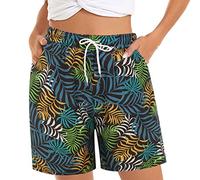 Women's Swim Shorts 3D Graphic Ugly Boardshorts Women's Casual Shorts Summer Comfy Beach Shorts Elastic Drawstring Shorts Summer Cotton Elastic Waist Casual Shorts UK with Pockets