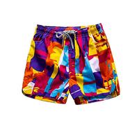 Womens Swim Shorts 3D Printed Board Shorts Swimming Surf Beach Short with Pockets Drawstring Bikini Bottoms Lightweight Breathable Quick Dry Swim Trunks for Workout Gym Sport Casual Short Pants