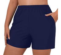Womens Swim Shorts Plus Size High Waist Bathing Suit Bottoms Swimshort Tummy Control Womens Swimming Costumes Quick Dry Push up Women's Capri Swim Leggings Try Before You Buy Sale