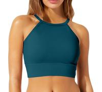 Women's Swimming Bikini Top with Stand Collar