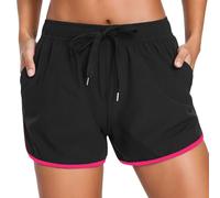 Womens Swimming Shorts Swim Trunks High Waist Swimming Bottoms with Liner Quick Dry Boardshorts Girls Swim Short Swimbottom for Older Women Sport Yoga Shorts Hot Pink