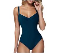 Womens Swimsuit Clearance One Piece Swimsuits Ladies Tummy Control Conservative Boyleg Swimming Costume Camisole Backless Slim Wrapped Bathing Suit Summer Modest Monokinis Beach Sport Swimwear XS-3XL