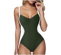 Womens Swimsuit Clearance One Piece Swimsuits Ladies Tummy Control Conservative Boyleg Swimming Costume Camisole Backless Slim Wrapped Bathing Suit Summer Modest Monokinis Beach Sport Swimwear XS-3XL