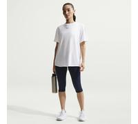 Nike One Relaxed Women's Dri-FIT Short-Sleeve Top - White - Polyester/Cotton/Elastane M (UK 12-14)