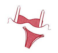 Womens Swimsuits 2 Piece Swimming Shorts Womens Women's Thong Bikini Sets High Cut Sexy Cute Bathing Suit Swimsuit Beachwear Plus Size Swimwear for Women High Back Red