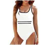 Womens Swimsuits One Piece,Sleek Solids Women's MonoChrome Triangle Bikini Swimsuit For Beach & Pool