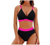 Womens Swimwear 2 Piece Set Tummy Control Bikini Bottoms Top Sexy Beachwear Plus Size Swimsuits Swimming Costume Ladies Comfortable Swimwear Summer UK Tops Bottom 2025 Red