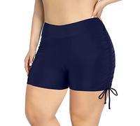 Women's Swimwear - Brazilian Bikini Bottom High Waist Plain Printed Round One Piece Swimsuit Side Tie Thong Sports/Yoga Shorts Swim Skirt