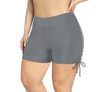 Women's Swimwear - Brazilian Bikini Bottom High Waist Plain Printed Round One Piece Swimsuit Side Tie Thong Sports/Yoga Shorts Swim Skirt