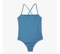 Women's Swimwear Lacoste Robert George Print One-Piece Swimsuit in Blue