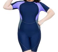 Womens Swimwear Plus Size 4XL-6XL Sleeve Surfing Diving Suits Back Zip Wet Suit Full Body Adult Swimwear for Snorkeling Scuba Swimming,Black,4XL