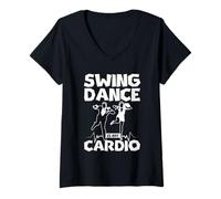 Women's Swing Dancing is My Cardio Jazz Rhythm Lover V-Neck T-Shirt