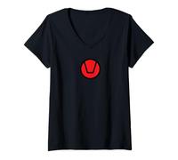 Women's Swinger Symbol Sign for Swinging Couples Subtle Logo Emblem V-Neck T-Shirt