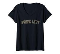 Womens Swipe Left University Valentine V-Neck T-Shirt