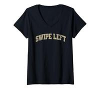 Womens Swipe Left University Valentine V-Neck T-Shirt