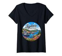 Women's Sydney Nova Scotia Canada V-Neck T-Shirt