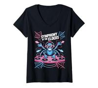 Womens Symphony Of The Elders DJ Animal Vibes V-Neck T-Shirt
