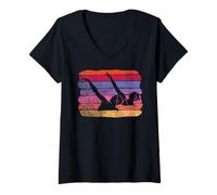 Women's Synchronized Swimming Colorsplash Team Artistic Swim V-Neck T-Shirt