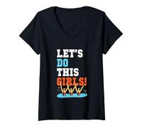 Women's Synchronized Swimming Synchro Swimmer Lets Do This Girls V-Neck T-Shirt