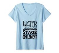 Women's Synchronized Swimming Synchro Water Our Stage Our Element V-Neck T-Shirt