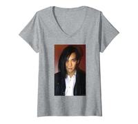 Women's Synth-Pop Singer By Simon Fowler V-Neck T-Shirt