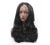 Women's Synthetic Lace Front Wig Long Body Wave Black Middle Part Sew in Silk Base Hair Middle Part Natural Wigs Halloween Wig Costume Wig
