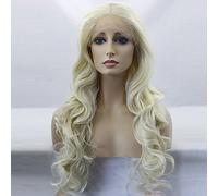 Women's Synthetic Lace Front Wig Long Body Wave Blonde Middle Part Sew in Natural Wigs Costume Wig
