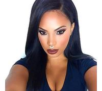 Women's Synthetic Lace Front Wig Long Straight Black Light Brown Dark Black Dark Brown Medium Brown Natural Wigs Costume Wig