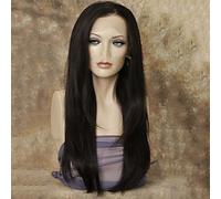 Women's Synthetic Lace Front Wig Long Straight Dark Brown Natural Hairline Side Part Carnival Wig Natural Wigs Halloween Wig Costume Wig