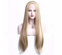 Women's Synthetic Lace Front Wig Long Straight Light golden Highlighted/Balayage Hair With Baby Hair Cosplay Wig Natural Wigs