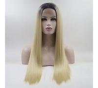 Women's Synthetic Lace Front Wig Medium Long Black/White Natural Wigs Costume Wig