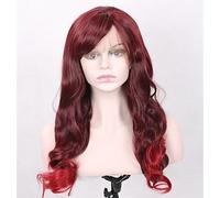 Women's Synthetic Lace Front Wig Medium Long Wavy Red Natural Wigs Costume Wig