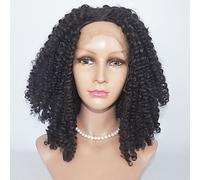 Women's Synthetic Lace Front Wig Medium Loose Wave Natural Black Dark Auburn Medium Brown/Strawberry Blonde African American Wig Natural