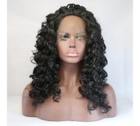 Women's Synthetic Lace Front Wig Short Medium Long Deep Wave Dark Black Natural Hairline Natural Wigs Costume Wig