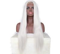 Women's Synthetic Lace Front Wig Short Medium Long Straight White Natural Hairline Middle Part Natural Wigs Costume Wig