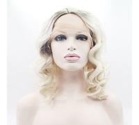 Women's Synthetic Lace Front Wig Short Natural Wave Light Blonde Natural Hairline African American Wig Braided Wig African Braids Costume