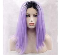 Women's Synthetic Lace Front Wig Straight Purple Natural Hairline Natural Wigs Halloween Wig Carnival Wig Costume Wig