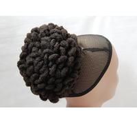 Women's Synthetic Large Dreadlocks Drawstring Instant Hair Bun Dred Bun Ponytail Hair Puffs Extension For Afro Black Women (#4)