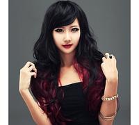 Women's Synthetic Wig Long Curly Rainbow Ombre Hair Halloween Wig Carnival Wig Costume Wig